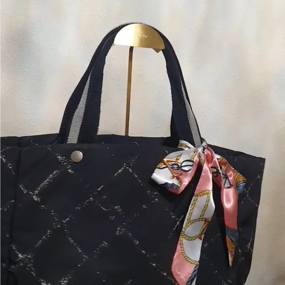 EUC Chanel Old Travel Line Nylon MM Tote Bag NA100050 - Picture 2 of 15